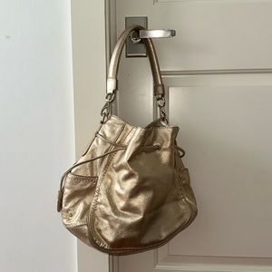 Cole Haan gold Leather purse